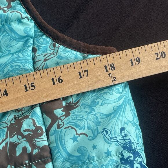 Cheekys Womens Puffer Vest Small Full Zip Horse Equestrian Ranch Cowgirl Rodeo - Picture 12 of 14